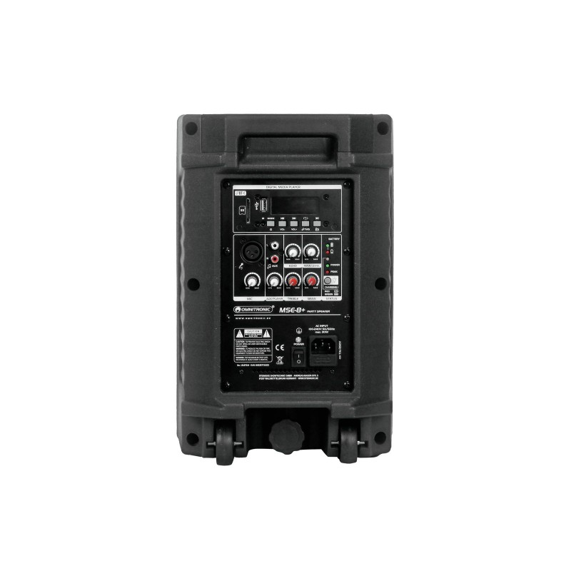 Omnitronic MSE-8+ - Kolumna akumulatorowa z efektami świetlnymi, Bluetooth i mikrofonem