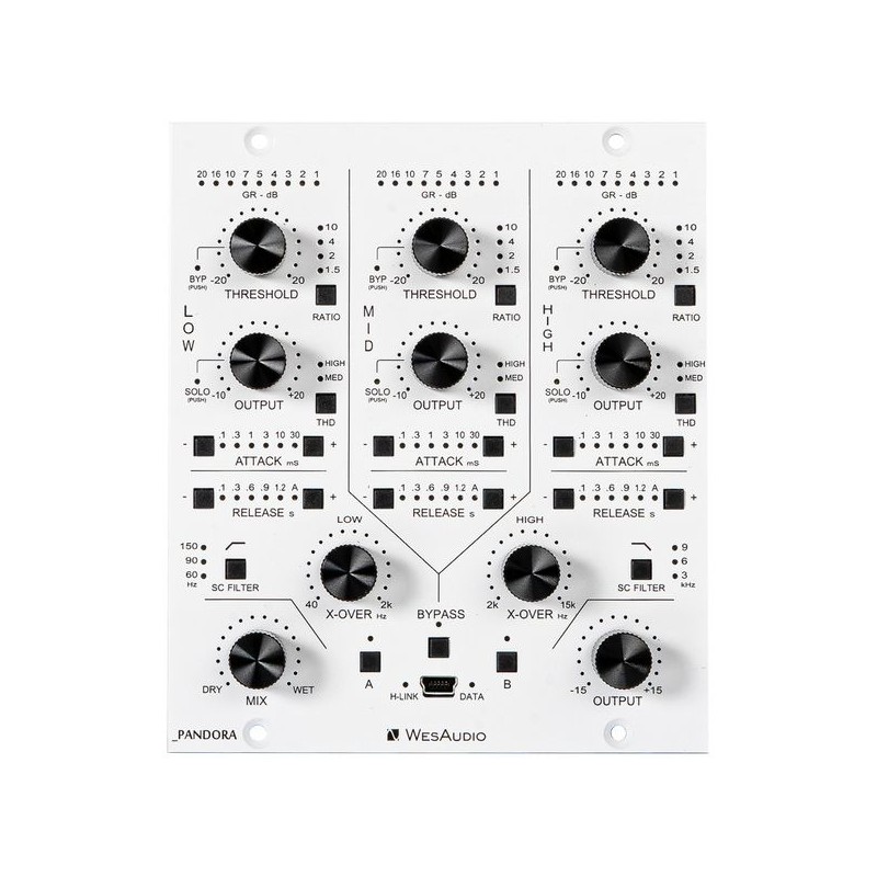 WES Audio Pandora - Kompresor Multi-band - 1 - Kompresory studyjne - Kompresor Multi-band wielopasmowy. Z cyfrowym przywołaniem 