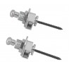Warwick S-Style Security Lock System Set Chrome - 2 - Pasy, paski - Straplocki do paska gitarowego, 2 sztuki zestaw Schaller Sec