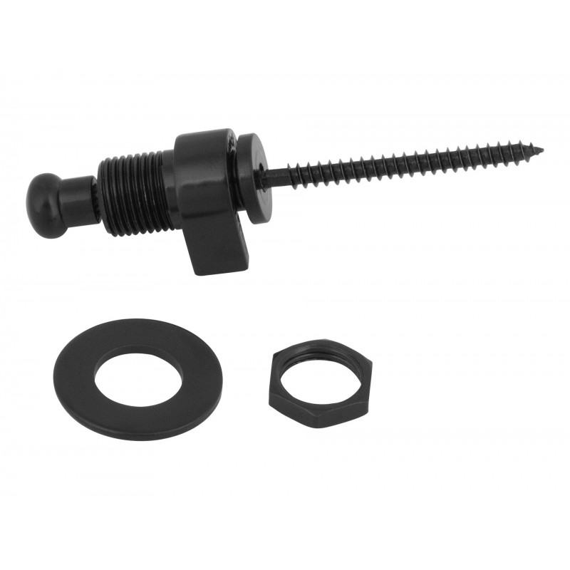 Warwick S-Style Security Lock System Set Black Straplock - 3 - Pasy, paski - Straplocki do paska gitarowego, 2 sztuki, zestaw Sc