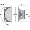 Monacor SP-15 Głośnik do specjalnych zastosowań, 10W RMS
