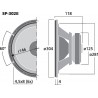 Monacor SP-302E Głośnik nisko-średniotonowy, 100W RMS