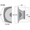 Monacor SP-60/8 Głośnik nisko-średniotonowy, 30W RMS