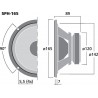 Monacor SPH-165 Głośnik nisko-średniotonowy, 50W RMS