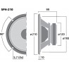 Monacor SPH-210 Głośnik nisko-średniotonowy, 50W RMS