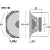 Monacor SPH-130 Głośnik nisko-średniotonowy, 55W RMS