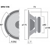 Monacor SPH-176 Głośnik nisko-średniotonowy, 70W RMS