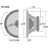 Monacor SP-252E Głośnik nisko-średniotonowy, 75W RMS