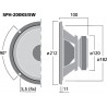 Monacor SPH-200KE/SW Głośnik nisko-średniotonowy, 80W RMS