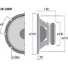 Monacor SP-300P Głośnik niskotonowy, 100W RMS
