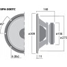 Monacor SPH-300TC Głośnik niskotonowy, 2 x 120W RMS