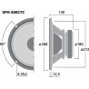 Monacor SPH-300CTC Głośnik niskotonowy, 2 x 150W RMS