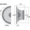 Monacor SPH-390TC Głośnik niskotonowy, 2 x 150W RMS