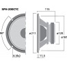 Monacor SPH-200CTC Głośnik niskotonowy, 2 x 60W RMS