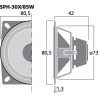 Monacor SPH-30X/8SW Głośnik pełnopasmowy, 20W RMS