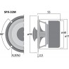 Monacor SPX-32M Głośnik pełnopasmowy, 20W RMS