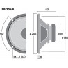 Monacor SP-205/8 Głośnik szerokopasmowy, 8W RMS