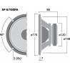 Monacor SP-6/100PA Głośnik średniotonowy, 100W RMS