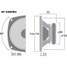 Monacor SP-4/60PRO Głośnik średniotonowy, 30W RMS