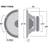 Monacor MSH-115HQ Głośnik średniotonowy, 50W RMS