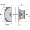 Monacor SP-7W Głośnik uniwersalny, 4W RMS
