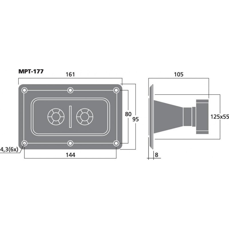 Monacor MPT-177 Głośnik wysokotonowy piezo