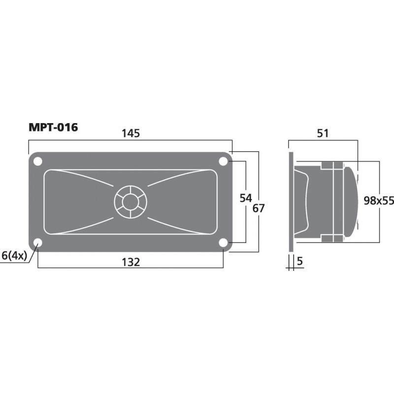Monacor MPT-016 Głośnik wysokotonowy, 60W RMS