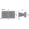 Monacor MPT-025 Głośnik wysokotonowy, 60W RMS