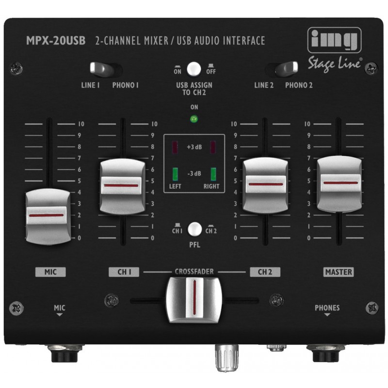 IMG Stage Line MPX-20USB Mikser stereo 3-kanałowy z USB