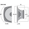 Monacor SPH-75/8 Miniaturowy głośnik nisko-średniotonowy, 15W RMS