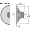 Monacor SP-21/4RDP Miniaturowy głośnik wpustowy, 0.25W RMS