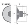 Monacor SP-11/2RDP Miniaturowy głośnik wpustowy, 0.2W RMS