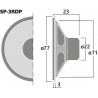 Monacor SP-3RDP Miniaturowy głośnik wpustowy, 0.5W RMS