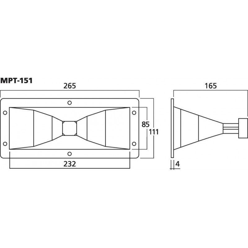 Monacor MPT-151 Tuba do głośnika wysokotonowego
