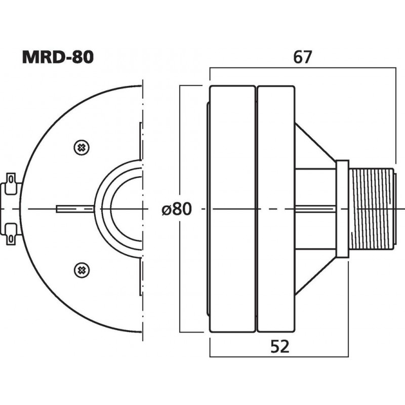 Monacor MRD-80 Wysokotonowy driver tubowy PA, 30W RMS