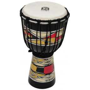 Ever Play DJ40ZP-M5 - Djembe 40 cm - 1 - Djembe - Djembe 40 cm (DJ40ZP-M5). Korpus wykonany z jednego kawałka drewna mahoniowego