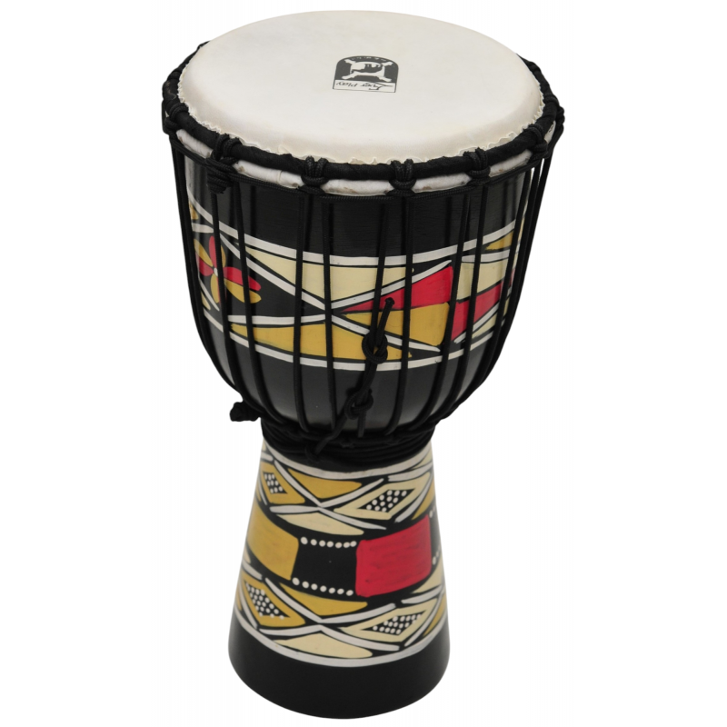 Ever Play DJ40ZP-M5 - Djembe 40 cm - 1 - Djembe - Djembe 40 cm (DJ40ZP-M5). Korpus wykonany z jednego kawałka drewna mahoniowego