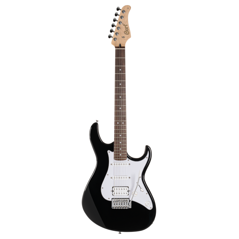 Gitara elektryczna Cort G200 BLK + wzmacniacz 12W + tuner + statyw w zestawie