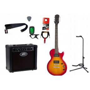 Gitara elektryczna Epiphone Les Paul Special Satin E1 HSV + wzmacniacz 12W + tuner + statyw w zestawie