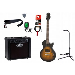 Gitara elektryczna Epiphone Les Paul Special Satin E1 VSV + wzmacniacz 12W + tuner + statyw w zestawie