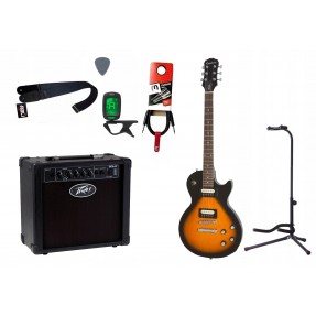 Gitara elektryczna Epiphone Les Paul Studio E1 + wzmacniacz 12W + tuner + statyw w zestawie
