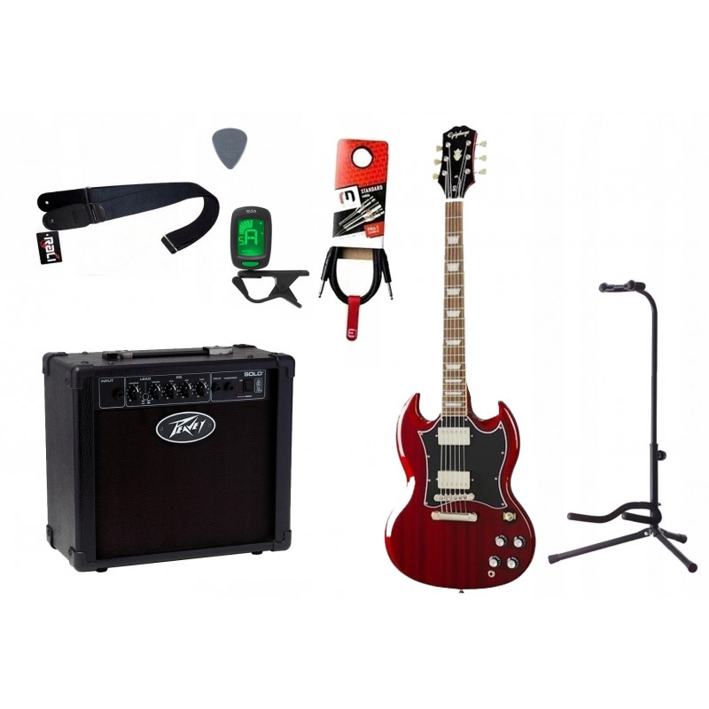 Gitara elektryczna Epiphone SG Standard 60's + wzmacniacz 12W + tuner + statyw w zestawie