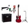 Gitara elektryczna Epiphone Tony Iommi + wzmacniacz 12W + tuner + statyw w zestawie