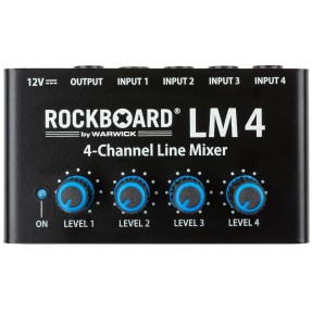 Rockboard LM 4 4-Channel Line Mixer - mini mikser liniowy - 1 - Mini miksery - Kompaktowy 4-kanałowy mikser liniowy zdolny do po