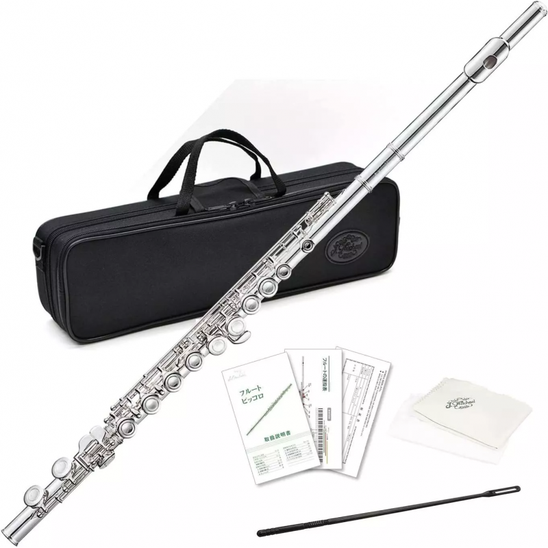 J. MICHAEL FL-300S - flet - 1 - Flety - Flet posrebrzany J.Michael FL-300S, korpus rurki, klucz wykonany z niklu w kolorze biały