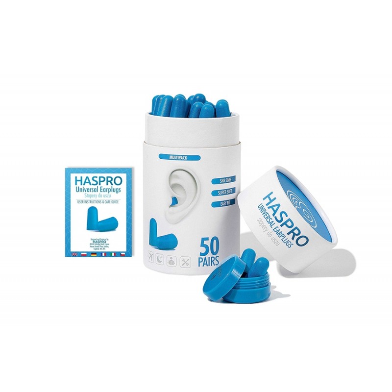 Haspro Tube50 - Stopery do uszu - niebieskie