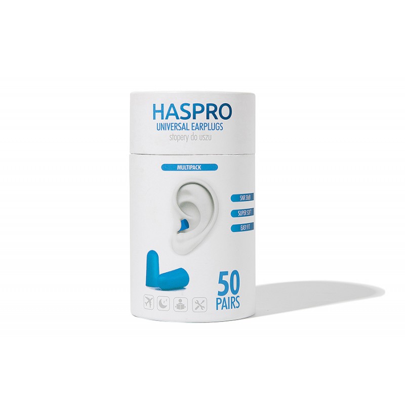 Haspro Tube50 - Stopery do uszu - niebieskie