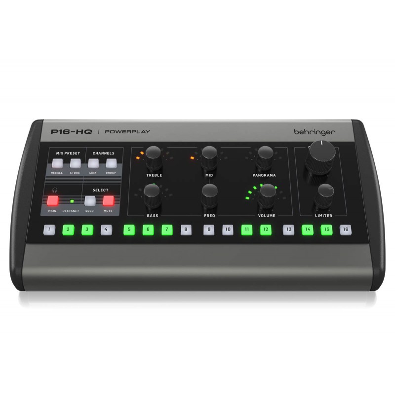 Behringer P16-HQ - cyfrowy mikser osobisty 16-kanałowy - 3 - Kontrolery odsłuchowe - 16-kanałowy mikser cyfrowy stereo umożliwia