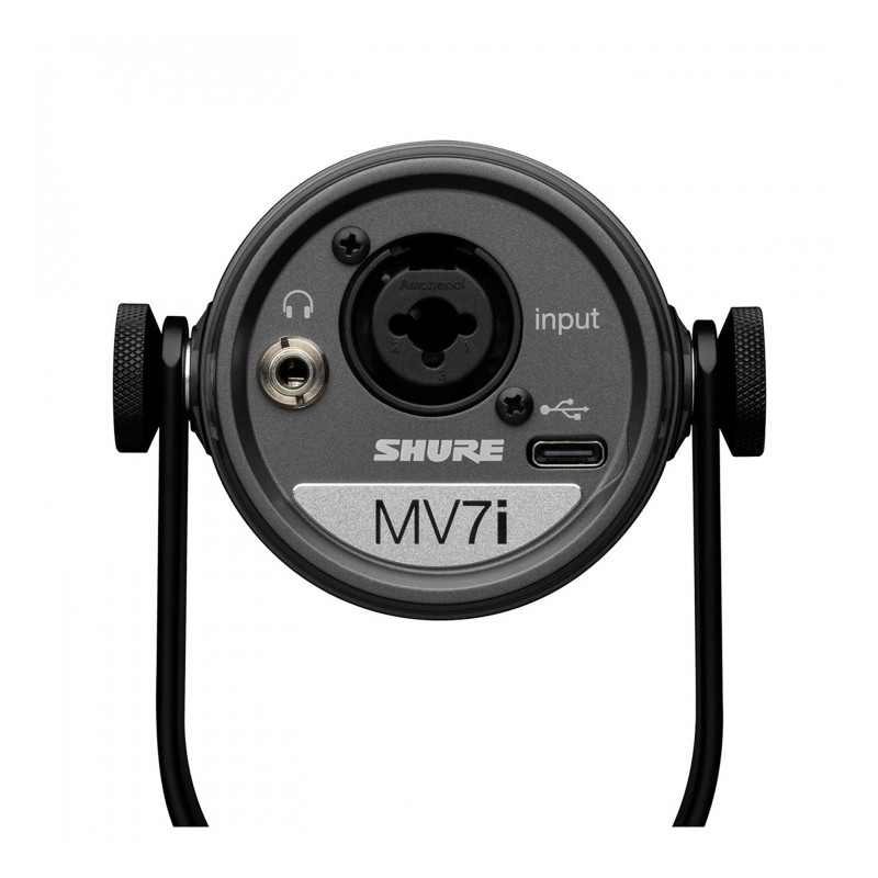 Shure MV7i - Inteligentny mikrofon i interfejs - 6 - Mikrofony studyjne - Shure MV7i to pierwszy w swoim rodzaju mikrofon USB z 