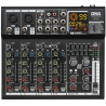 DNA QFX6 mikser analogowy dźwięku 6 kanałów BT USB MP3 Phantom +48V DSP - 1 - Miksery analogowe - DNA QFX6 profesjonalny, analog
